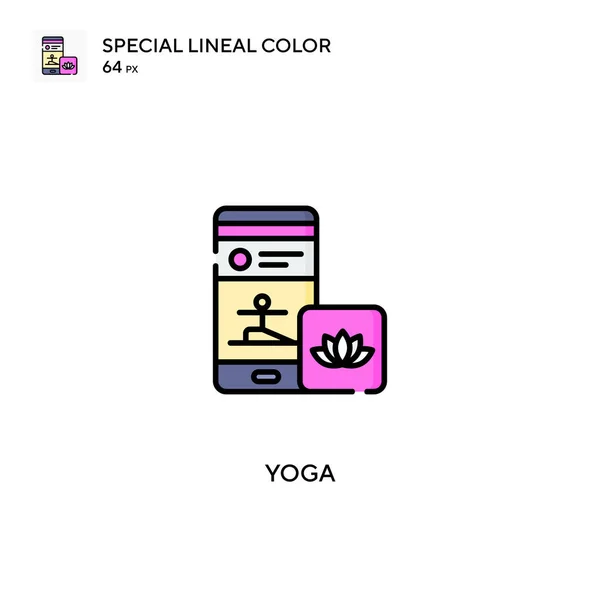 Yoga Icono Especial Vector Color Lineal Iconos Yoga Para Proyecto — Archivo Imágenes Vectoriales