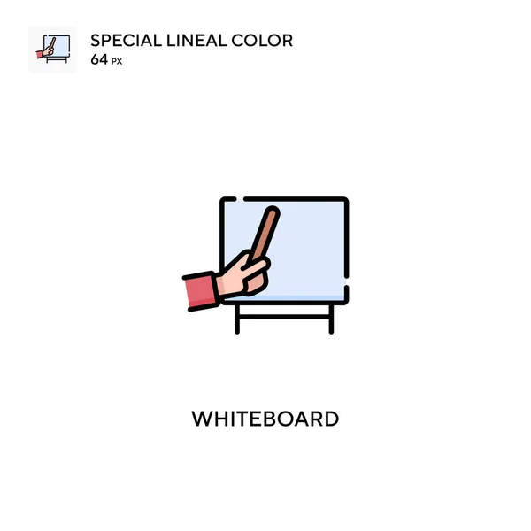 Whiteboard Különleges Lineáris Színvektor Ikon Whiteboard Ikonok Üzleti Projektjéhez — Stock Vector