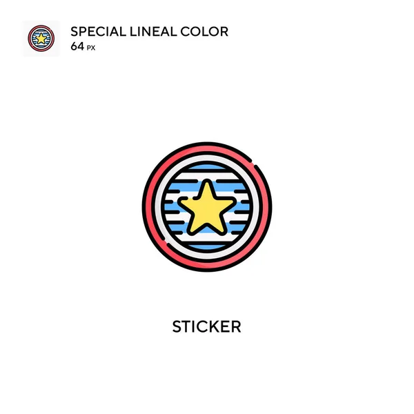Sticker Special Lineal Color Vector Icon 비즈니스 프로젝트를 스티커 아이콘 — 스톡 벡터