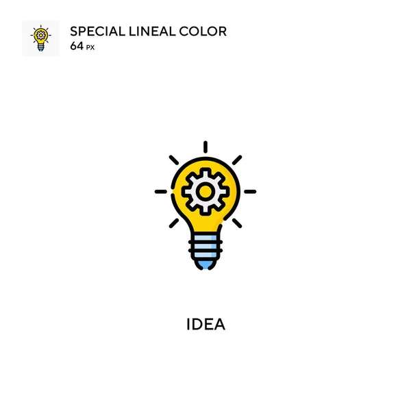 Idea Speciale Icona Vettoriale Colori Lineari Idee Icone Tuo Progetto — Vettoriale Stock