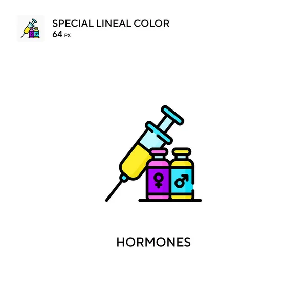 Hormonas Icono Especial Vector Color Lineal Iconos Hormonas Para Proyecto — Vector de stock