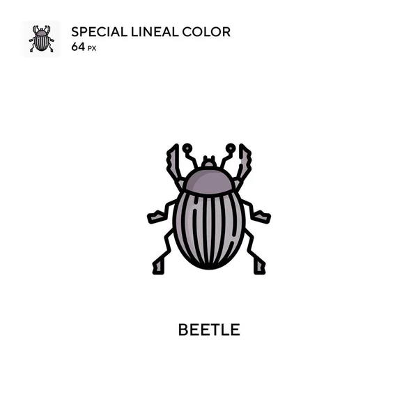 Escarabajo Icono Especial Vector Color Lineal Iconos Escarabajo Para Proyecto — Vector de stock