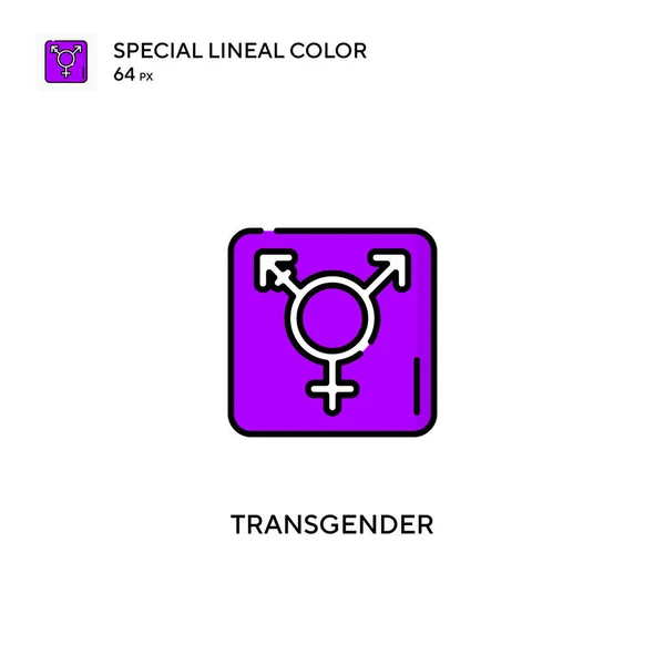 Transgender Special Lineal Color Vector Icon Transgender Icons Your Business — Stock Vector