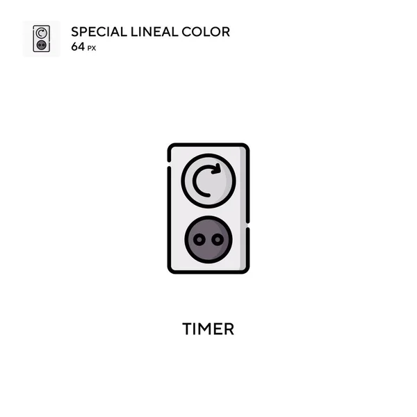 定时器特殊线形彩色矢量图标 您的商业项目的定时器图标 — 图库矢量图片