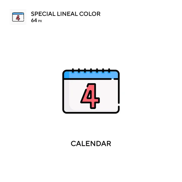 Ημερολόγιο Ειδικό Εικονίδιο Διάνυσμα Χρώματος Lineal Εικονίδια Ημερολογίου Για Την — Διανυσματικό Αρχείο