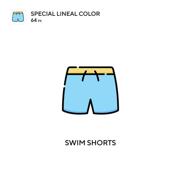 Shorts Natação Ícone Vetorial Cores Linear Especial Ícones Shorts Natação — Vetor de Stock