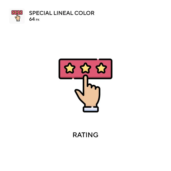 Rating Special Lineal Color Vector Icon 비즈니스 프로젝트용 아이콘을 레이팅하는 — 스톡 벡터