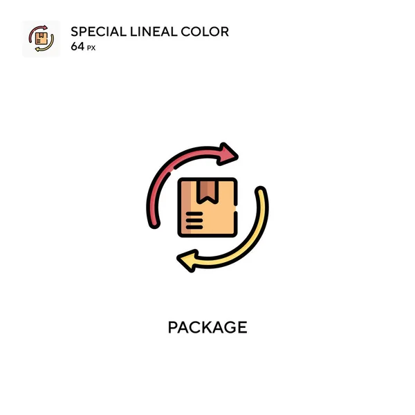 Package Special Lineal Color Vector Icon Package Icons Your Business — Stock Vector