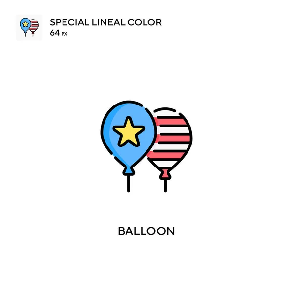 Balloon Special Lineal Color Vector Icon 비즈니스 프로젝트용 아이콘 — 스톡 벡터