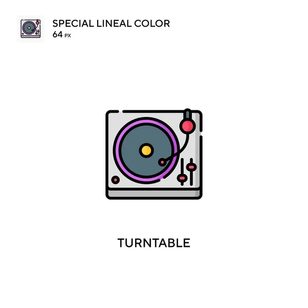 Turntable Special Lineal Color Vector Icon Turntable Icons Your Business — Stock Vector