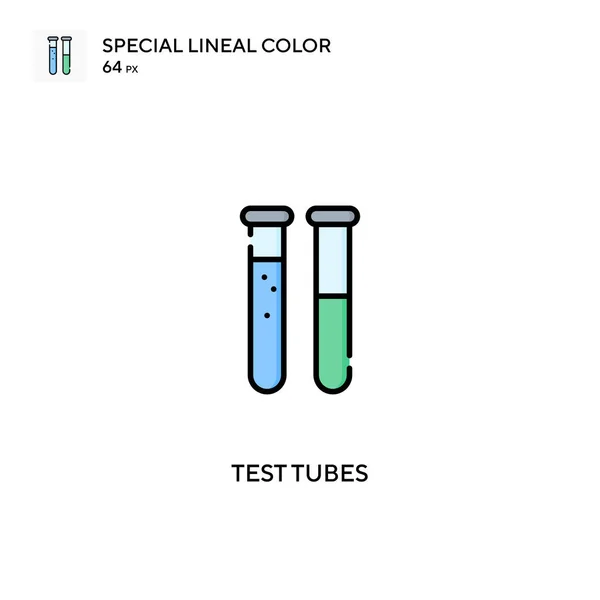 Reagenzgläser Spezielles Lineares Farbvektorsymbol Reagenzgläser Symbole Für Ihr Geschäftsprojekt — Stockvektor