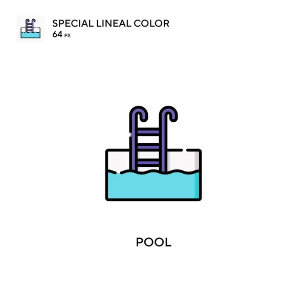 Pool Spezielles Lineares Farbvektorsymbol Pool Symbole Für Ihr Geschäftsprojekt — Stockvektor