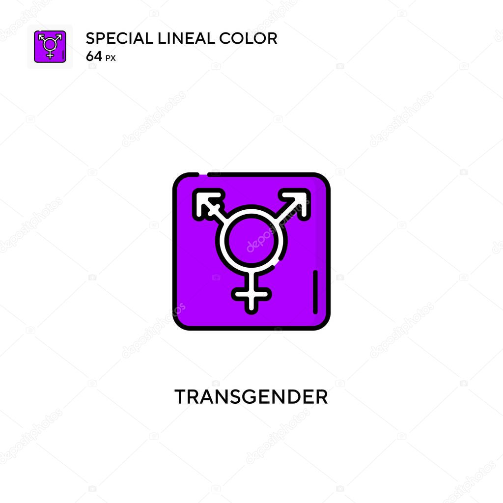 Transgender Special lineal color vector icon. Transgender icons for your business project