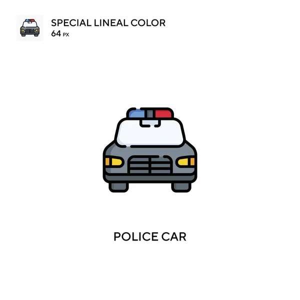 Αστυνομικό Αυτοκίνητο Ειδική Lineal Χρώμα Διάνυσμα Εικονίδιο Εικονίδια Αυτοκινήτων Της — Διανυσματικό Αρχείο