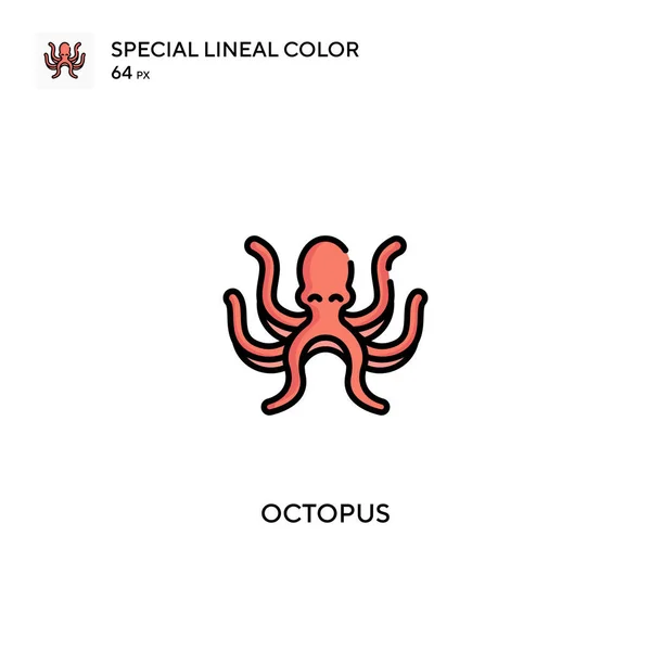 Polip Speciális Lineáris Színvektor Ikon Octopus Ikonok Üzleti Projektjéhez — Stock Vector