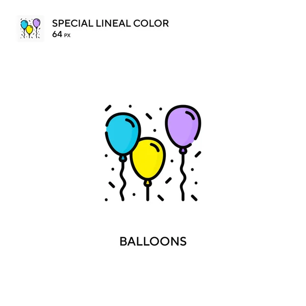 Balloons Special Lineal Color Vector Icon 비즈니스 프로젝트용 아이콘 — 스톡 벡터