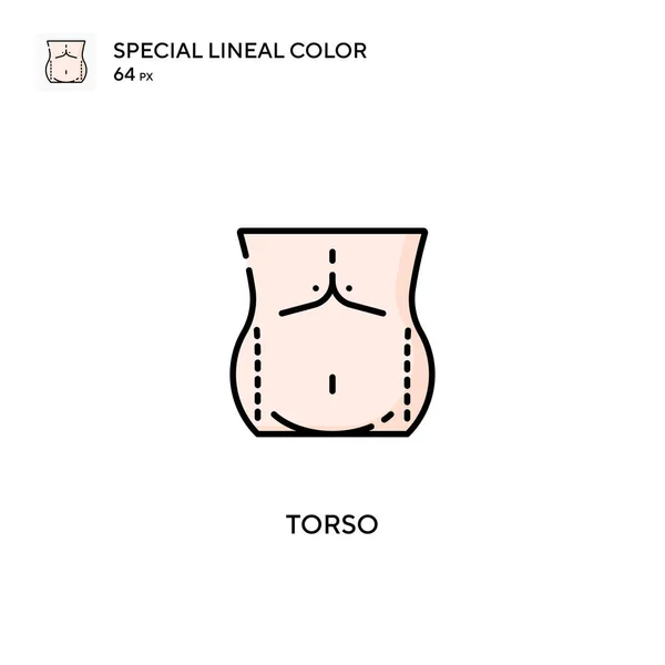 Torso Special Lineal Color Vector Icon Torso Icons Your Business — Stock Vector