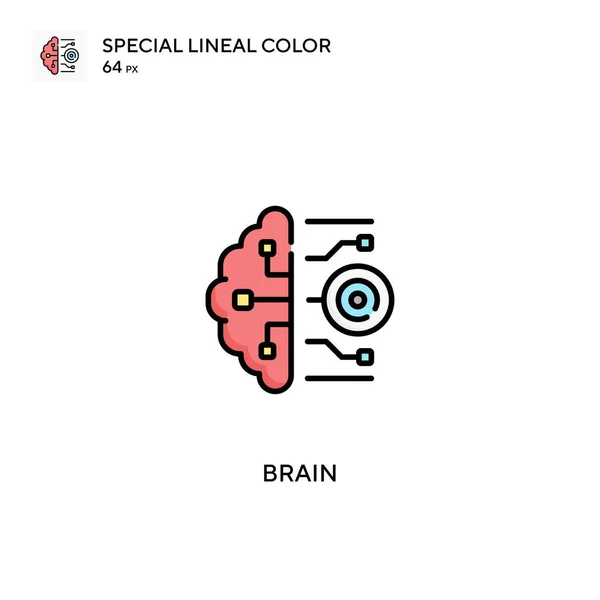 Brain Spezielles Lineares Farbvektorsymbol Brain Icons Für Ihr Geschäftsprojekt — Stockvektor