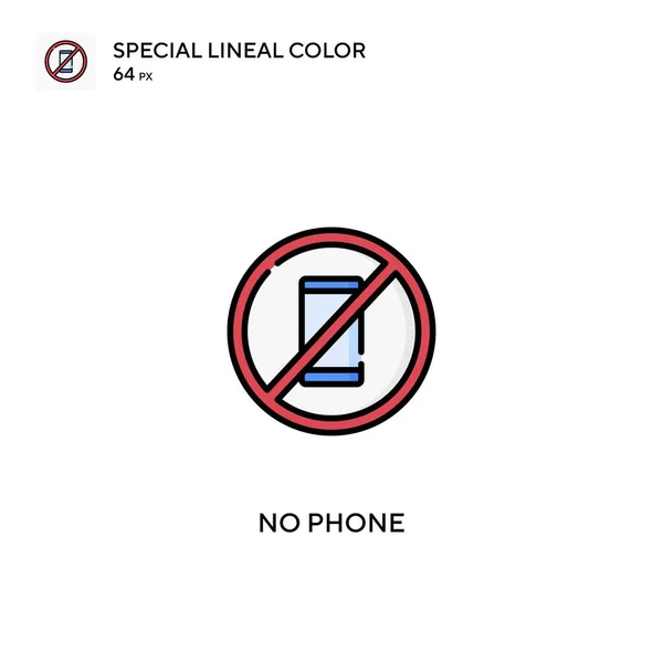 電話なし特殊線型カラーベクトルアイコン ビジネスプロジェクトの電話アイコンはありません — ストックベクタ