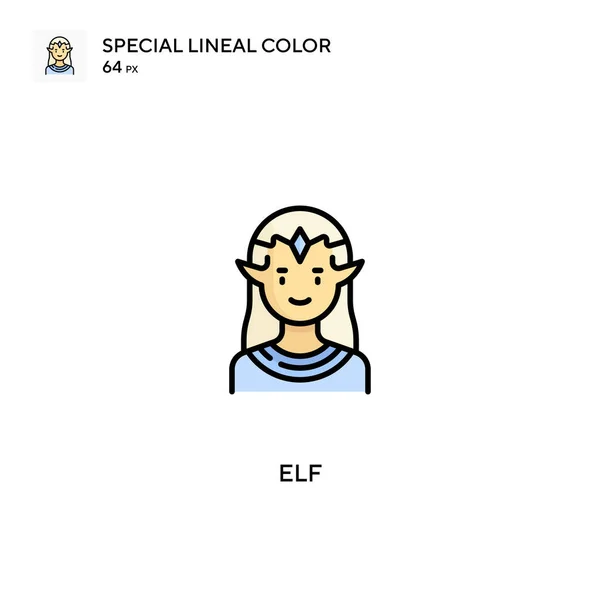 Elf Special Lineal Color Vector Icon 비즈니스 프로젝트용 아이콘 — 스톡 벡터