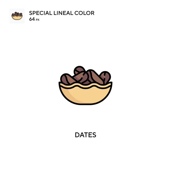 Dates Special Lineal Color Vector Icon Dates Icons Your Business — Stock Vector