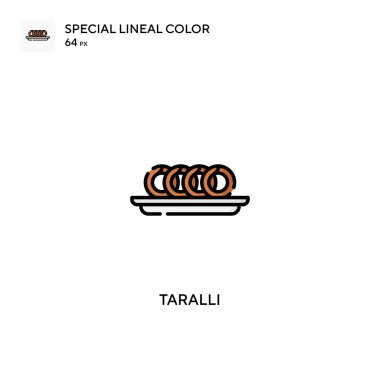 Taralli özel doğrusal renk vektörü simgesi. İş projeniz için Taralli simgeleri