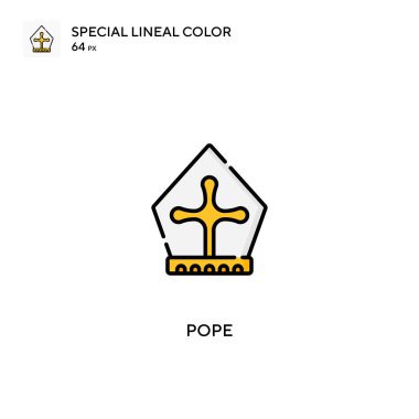 Papa Özel Lineal renk vektör simgesi. Pope iş projeniz için simgeler