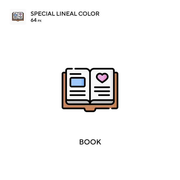 Book Special Lineal Color Vector Icon Ikony Knihy Pro Váš — Stockový vektor