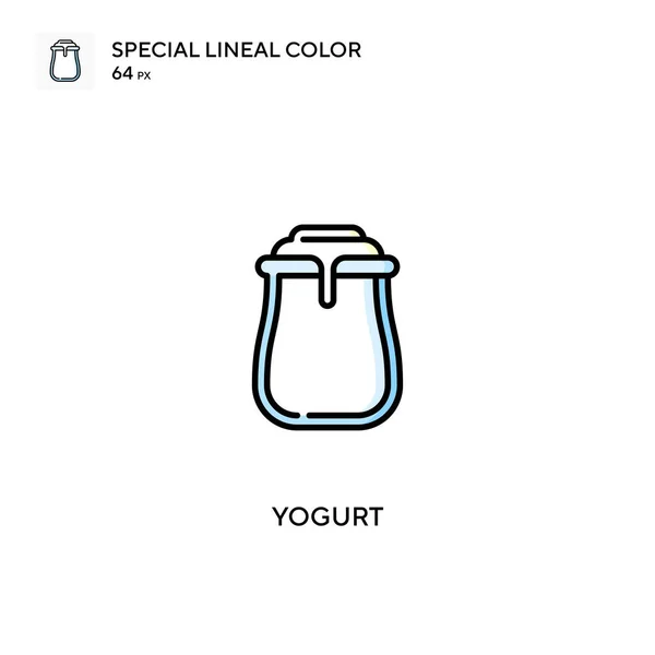 Yogur Icono Especial Vector Color Lineal Iconos Yogur Para Proyecto — Vector de stock