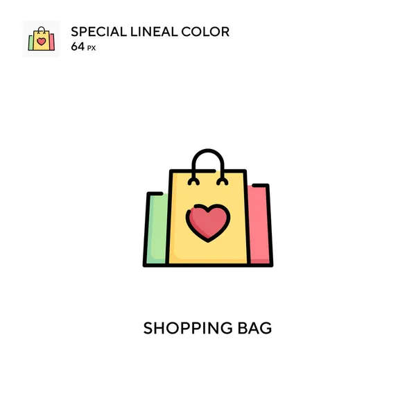Einkaufstasche Spezielles Lineares Farbvektorsymbol Einkaufstaschen Symbole Für Ihr Geschäftsprojekt — Stockvektor