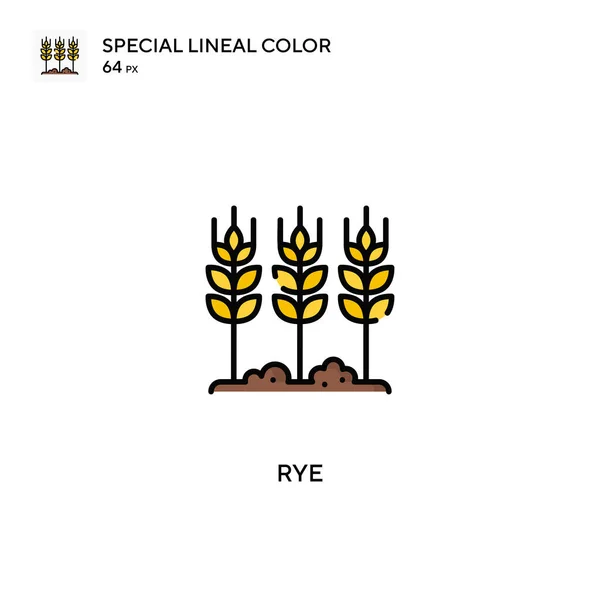Råg Speciell Linjal Färg Vektor Ikon Rye Ikoner För Ditt — Stock vektor