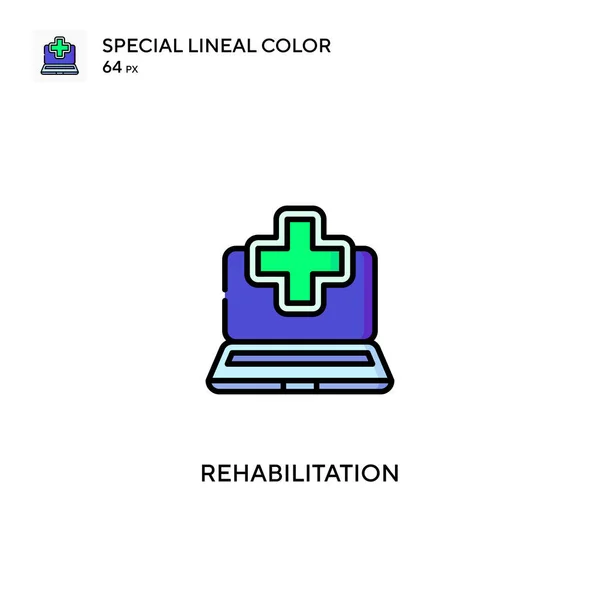 Rehabilitación Icono Especial Vector Color Lineal Iconos Rehabilitación Para Proyecto — Vector de stock