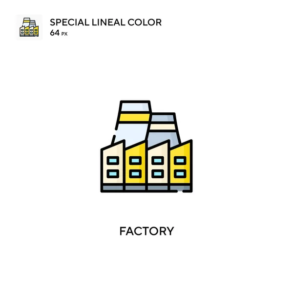 Icono Vector Color Lineal Factory Special Iconos Fábrica Para Proyecto — Archivo Imágenes Vectoriales
