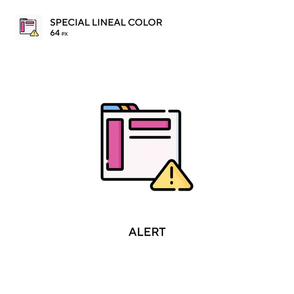 Alert Special Lineal Color Vector Icon Alert Icons Your Business — Stock Vector