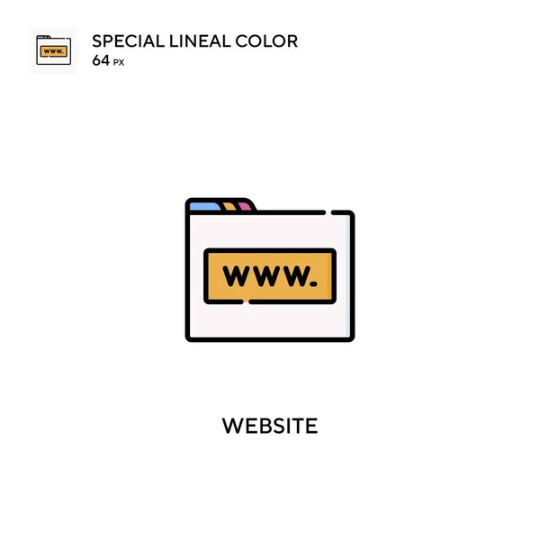 Sitio Web Icono Vector Color Lineal Especial Iconos Sitios Web — Vector de stock