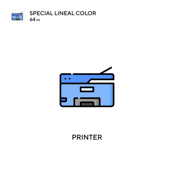 Printer Special Lineal Color Vector Icon Printer Icons Your Business — Stock Vector