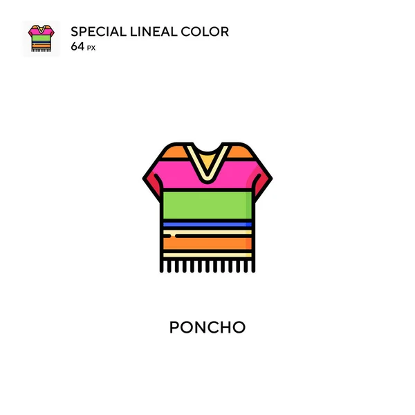 Poncho Icono Especial Vector Color Lineal Iconos Poncho Para Proyecto — Archivo Imágenes Vectoriales