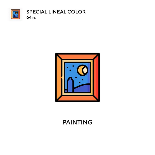 Pintura Ícone Vetorial Cor Linear Especial Ícones Pintura Para Seu — Vetor de Stock