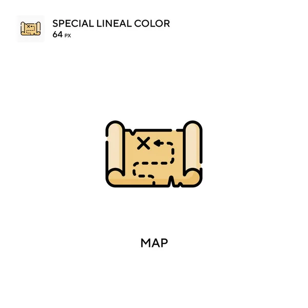 Mapa Ícone Vetorial Cor Linear Especial Mapa Ícones Para Seu — Vetor de Stock