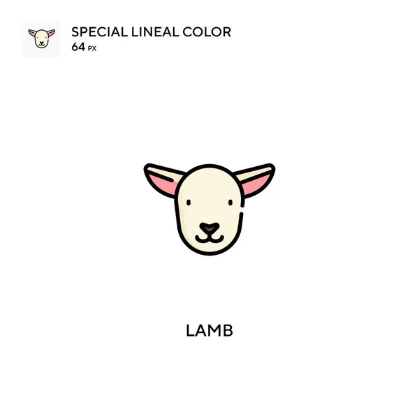Lamb Special Lineal Color Vector Icon Lamb Icons Your Business — Stock Vector
