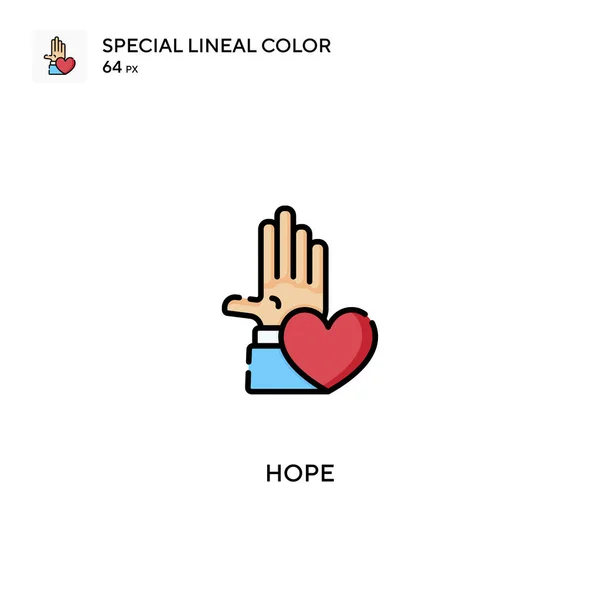 Icono Especial Vector Color Lineal Hope Iconos Esperanza Para Proyecto — Archivo Imágenes Vectoriales