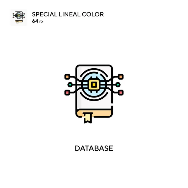 2009 Database Special Lineal Color Vector Icon 비즈니스 프로젝트를 데이터베이스 — 스톡 벡터