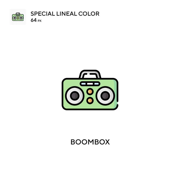 Boombox Speciální Lineární Ikona Vektoru Barev Ikony Boomboxu Pro Váš — Stockový vektor