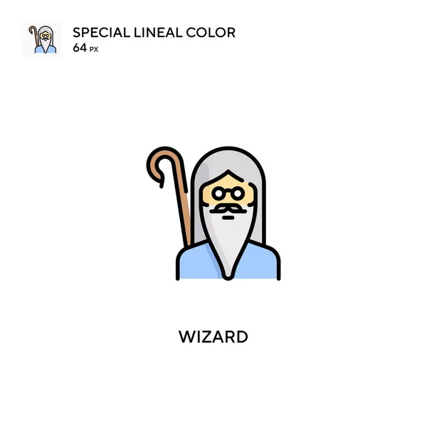 Wizard Special Lineal Color Vector Icon Wizard Icons Your Business — Stock Vector
