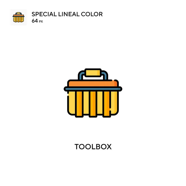 Toolbox特殊線色ベクトルアイコン ビジネスプロジェクトのツールボックスアイコン — ストックベクタ