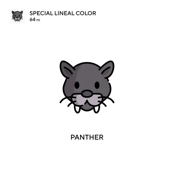 Panther Spezielles Lineares Farbvektorsymbol Panther Symbole Für Ihr Geschäftsprojekt — Stockvektor