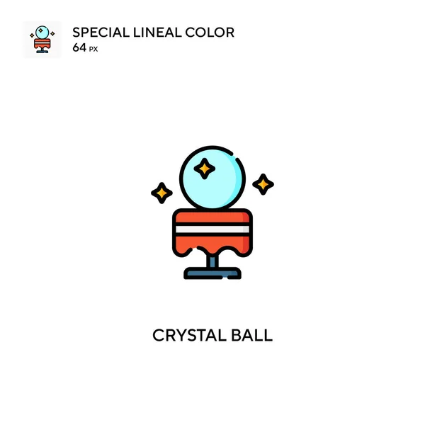 Bola Cristal Ícone Vetorial Cor Linear Especial Ícones Bola Cristal — Vetor de Stock