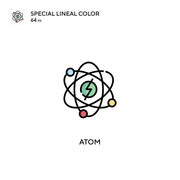 Atom Icono Especial Vector Color Lineal Iconos Átomos Para Proyecto — Archivo Imágenes Vectoriales