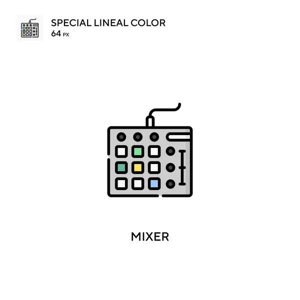 Mixer Speciale Icona Vettoriale Colore Lineare Icone Mixer Tuo Progetto — Vettoriale Stock