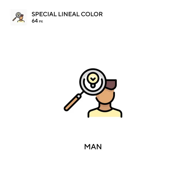 Man Speciale Lijnkleur Vector Icoon Man Iconen Voor Business Project — Stockvector